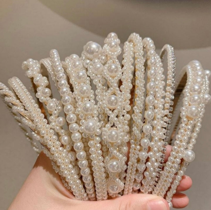 Pearl wig/headband (vedor-C15)