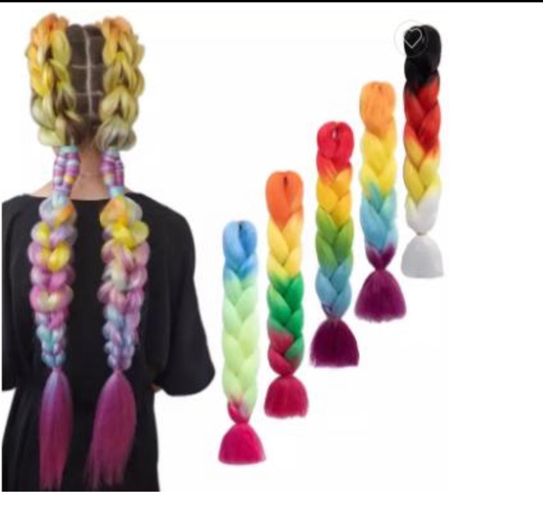 Luxe Rainbow Braided Extensions (Vendor-C9)