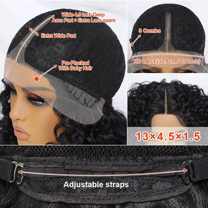 Dark Brown Afro Kinky Curly Wig
13x6 T-Part • Glueless • Heat-Resistant Synthetic Fiber