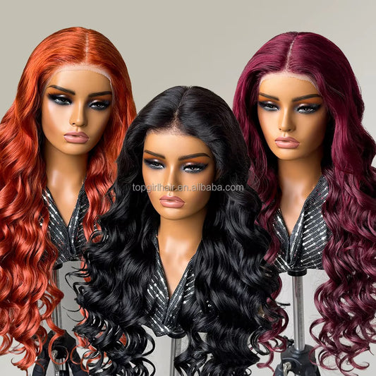 High Temperature Blend Hair Futura Natural Fiber Premium African Cosplay Body Wave Synthetic Lace Front Wig