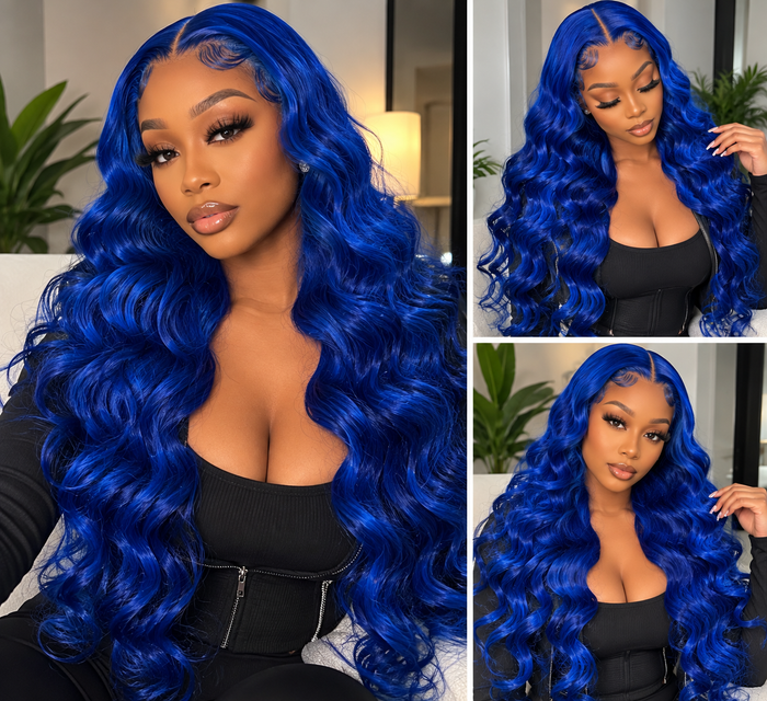 Midnight Blue Luxe — 13×4 Body Wave HD Lace Front Wig