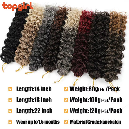 GoGo Curl Crotchet Braiding Hair Bohemian Loose Deep Wave Heat Resistant Hair Afro Kinky GoGo Soft Curly Crochet Hair
Extensions