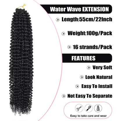 Bohemian Water Wave Crochet Hair (Vendor-B2)