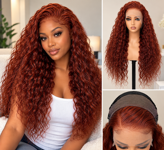 Auburn Velvet — 13x4 Loose Wave Glueless Lace Front Wig