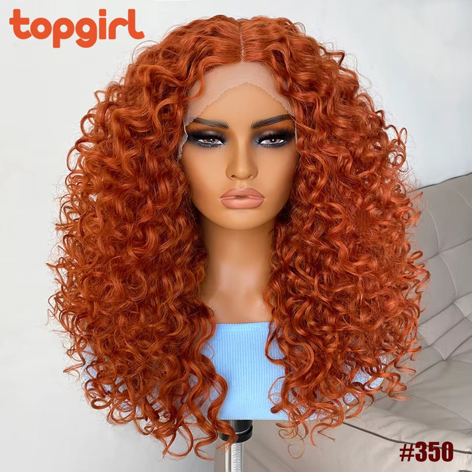 Dark Brown Afro Kinky Curly Wig
13x6 T-Part • Glueless • Heat-Resistant Synthetic Fiber