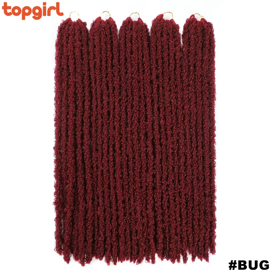 Ombre Natural Goddess Pre-Looped Faux Locs Crochet Braiding Hair for Woman Butterfly Locs Crochet Hair Extensions