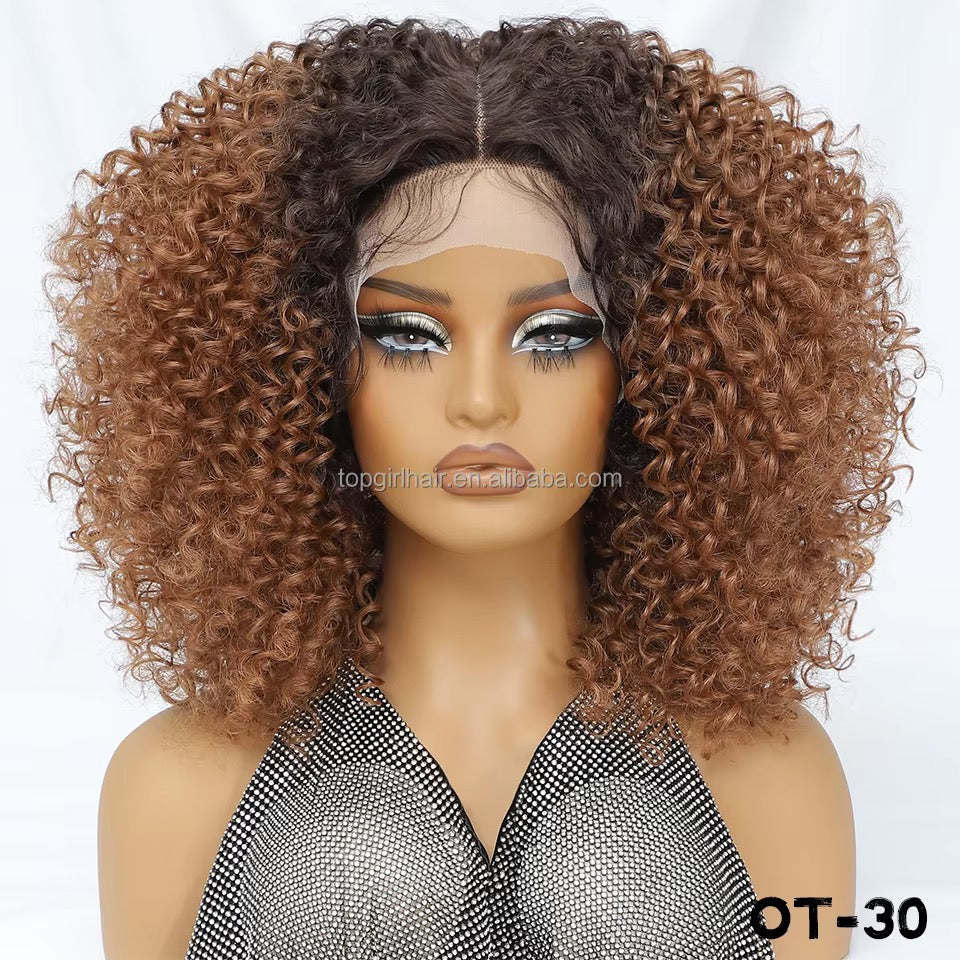 Layered Kinky Curl — 13x6 Glueless Lace Front Wig (Vendor-B5)