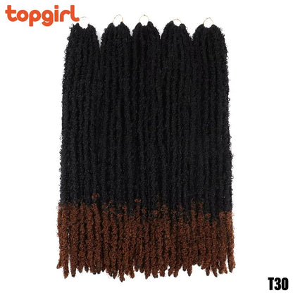 Ombre Natural Goddess Pre-Looped Faux Locs Crochet Braiding Hair for Woman Butterfly Locs Crochet Hair Extensions
