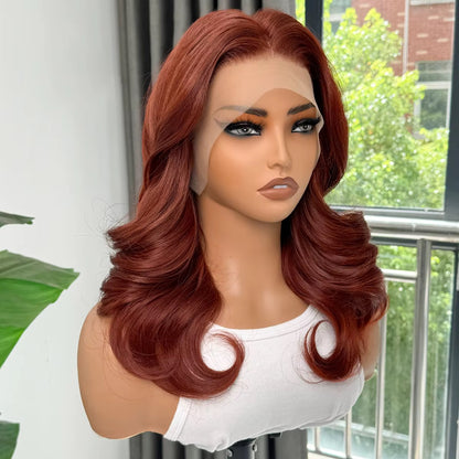 13x4 Super Wave Synthetic
Glueless Free Part Lace Front Wig Fiber Perruques Pre Plucked Hairline