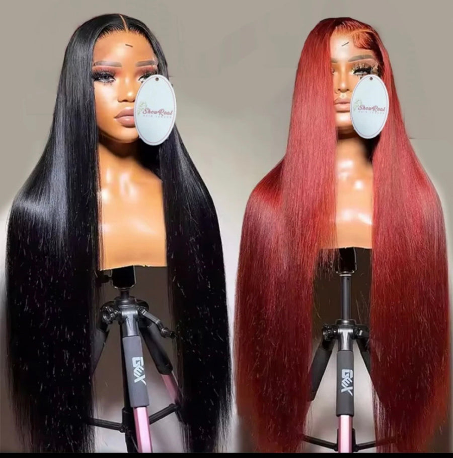 13x6 Brazilian HD Transparent Lace Frontal Human Hair Wig 210% density