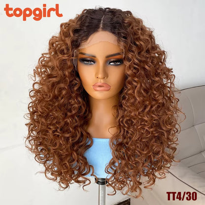 Dark Brown Afro Kinky Curly Wig
13x6 T-Part • Glueless • Heat-Resistant Synthetic Fiber