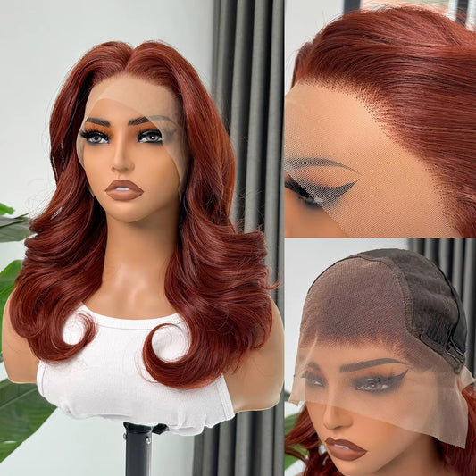 13x4 Super Wave Synthetic
Glueless Free Part Lace Front Wig Fiber Perruques Pre Plucked Hairline