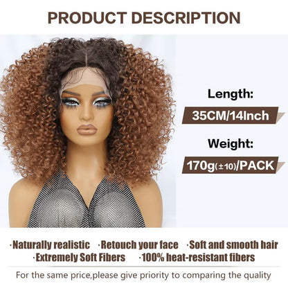 Kinky Curly Frontal Wig

13x6 • HD Lace • Glueless • Premium Synthetic Fiber