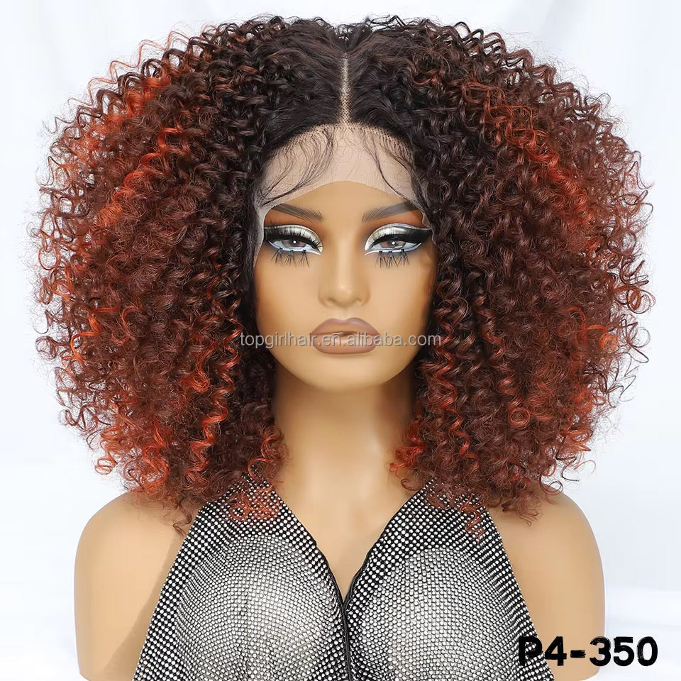Layered Kinky Curl — 13x6 Glueless Lace Front Wig (Vendor-B5)