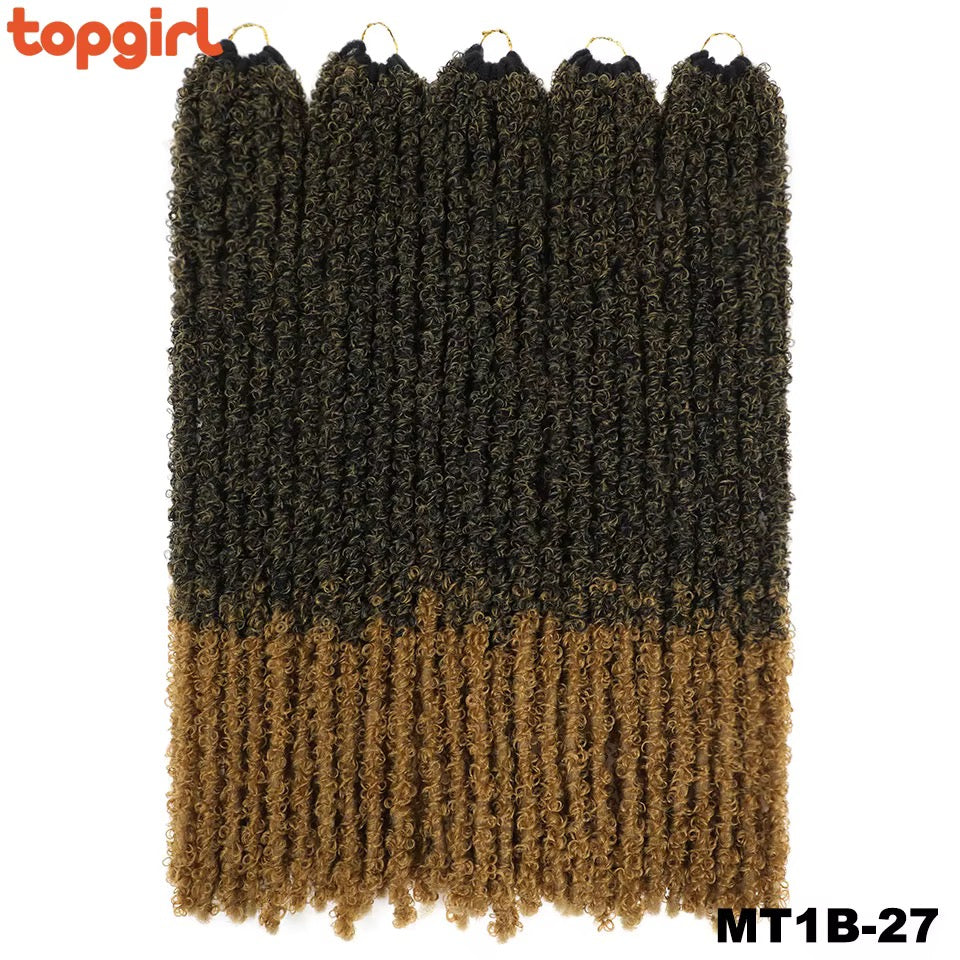 Ombre Natural Goddess Pre-Looped Faux Locs Crochet Braiding Hair for Woman Butterfly Locs Crochet Hair Extensions