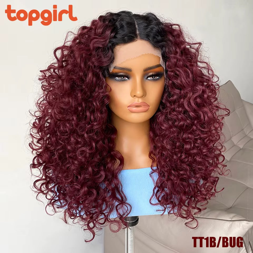Dark Brown Afro Kinky Curly Wig
13x6 T-Part • Glueless • Heat-Resistant Synthetic Fiber