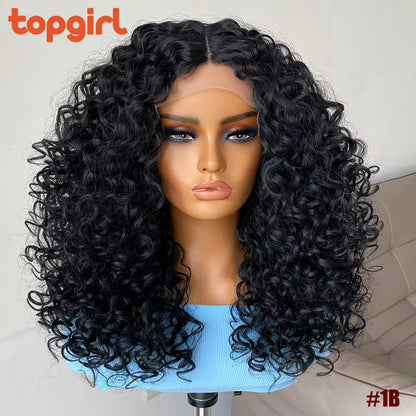 Dark Brown Afro Kinky Curly Wig
13x6 T-Part • Glueless • Heat-Resistant Synthetic Fiber