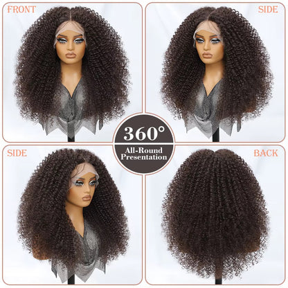 HD Jerry Kinky Curly Wear & Go Lace Front synthetic Wig (Vendor-A3)