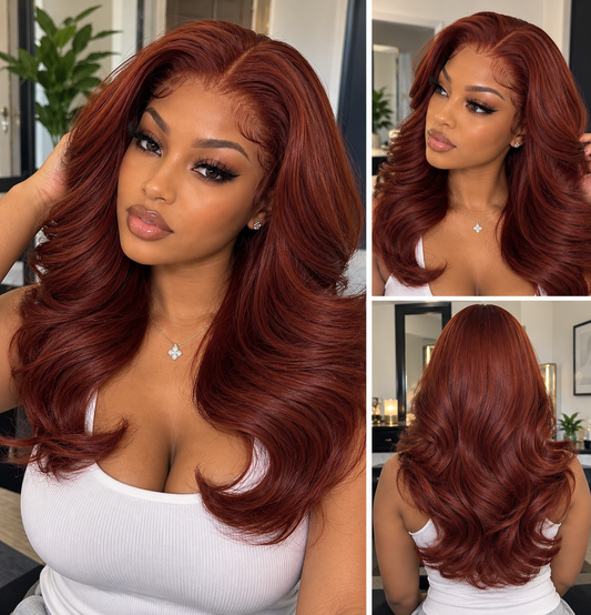 Copper Rose — 13x4 Long Wave Glueless Lace Front Wig