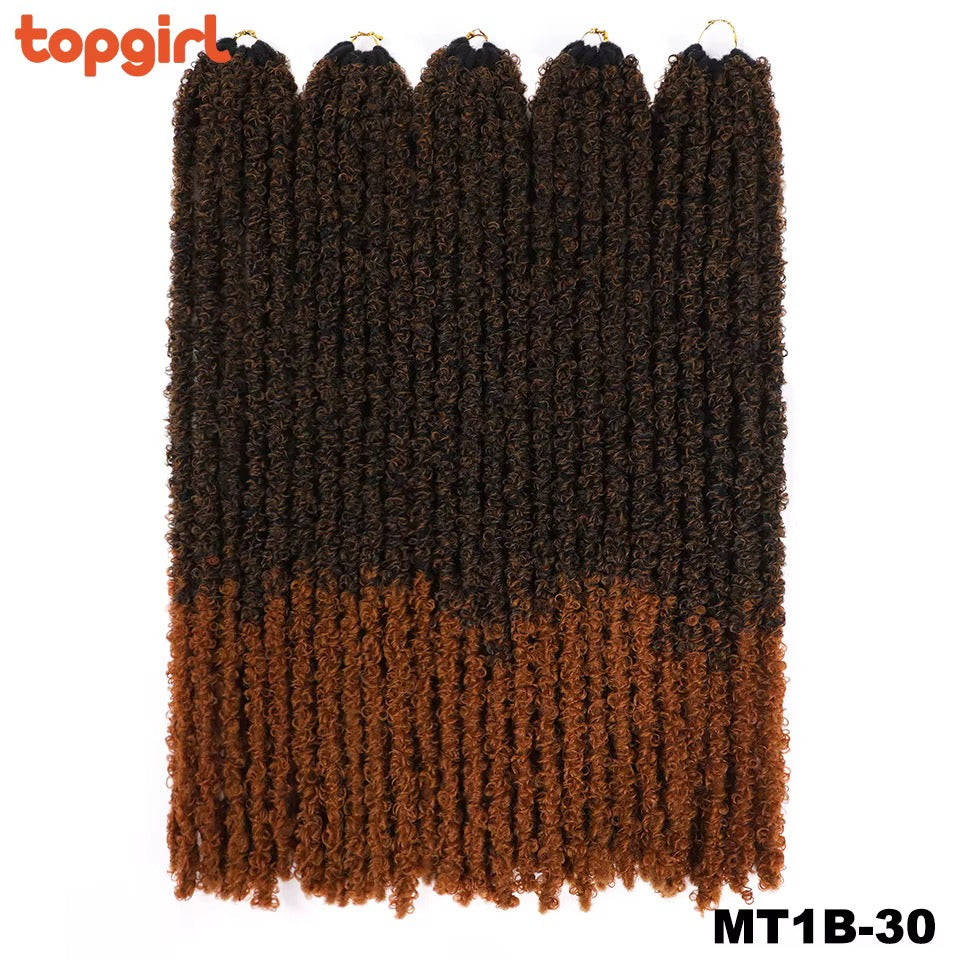 Ombre Natural Goddess Pre-Looped Faux Locs Crochet Braiding Hair for Woman Butterfly Locs Crochet Hair Extensions