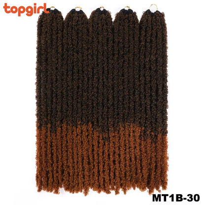 Ombre Natural Goddess Pre-Looped Faux Locs Crochet Braiding Hair for Woman Butterfly Locs Crochet Hair Extensions