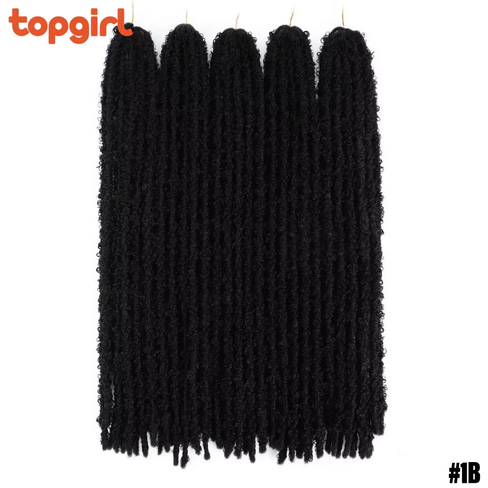 Ombre Natural Goddess Pre-Looped Faux Locs Crochet Braiding Hair for Woman Butterfly Locs Crochet Hair Extensions