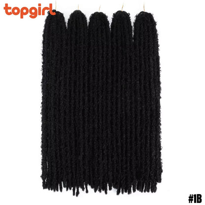 Ombre Natural Goddess Pre-Looped Faux Locs Crochet Braiding Hair for Woman Butterfly Locs Crochet Hair Extensions