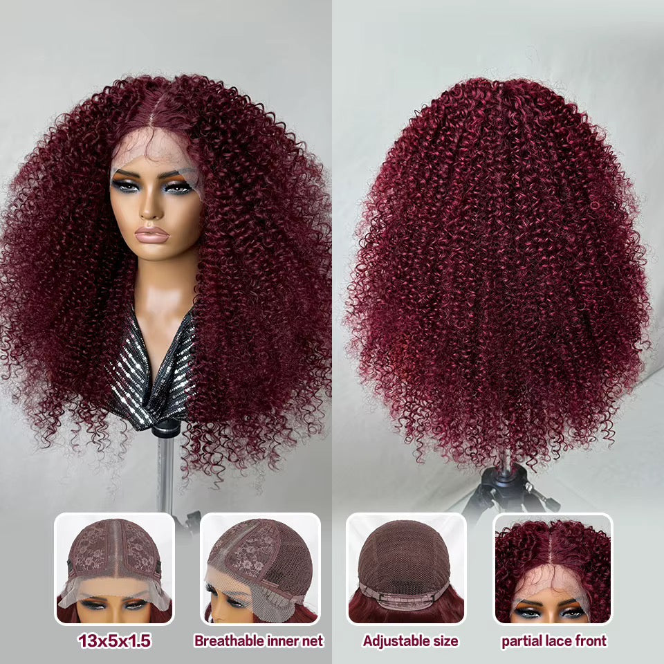 HD Jerry Kinky Curly Wear & Go Lace Front synthetic Wig (Vendor-A3)