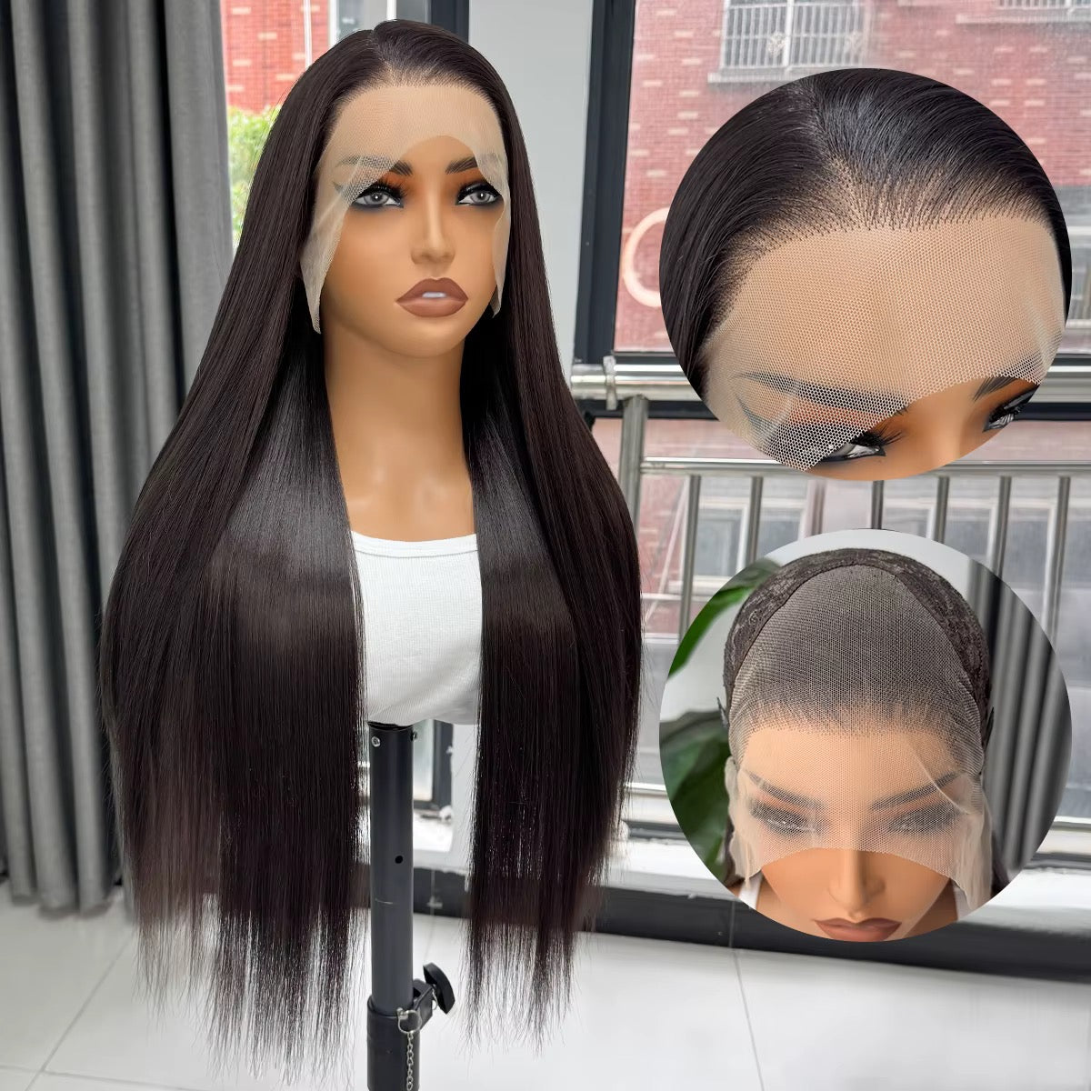 Midnight Sleek Straight Wig

13x4 • Free-Part • Glueless • Pre-Plucked • Synthetic Fiber
