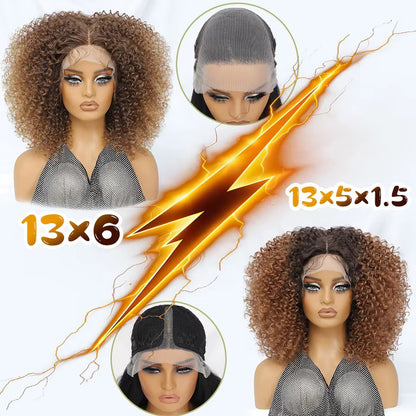 Kinky Curly Frontal Wig

13x6 • HD Lace • Glueless • Premium Synthetic Fiber