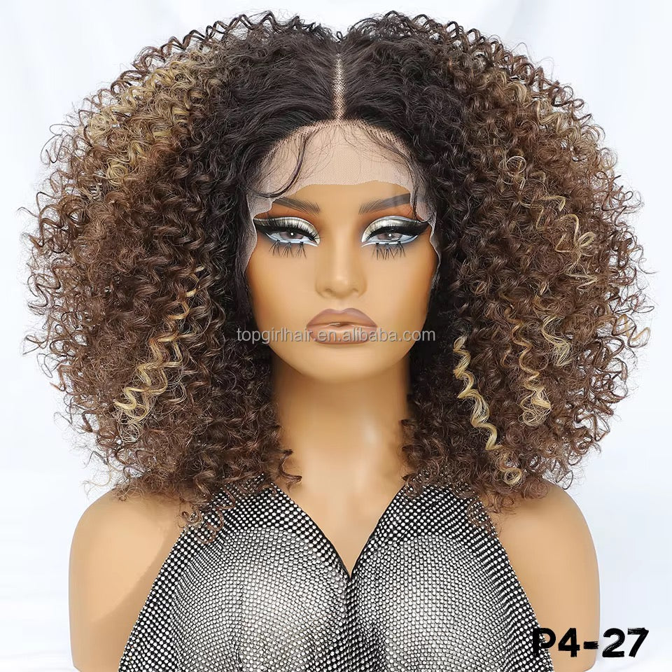 Layered Kinky Curl — 13x6 Glueless Lace Front Wig (Vendor-B5)