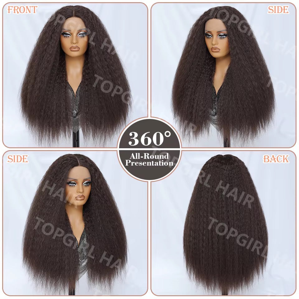 Kinky Straight Natural Texture Wig

Glueless • HD Lace • African Blend • Synthetic Fiber