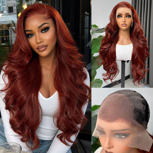 Sienna Red Wave Lace Front Wig
13x4 • Glueless • Pre-Plucked • Synthetic Fiber