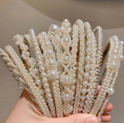 Pearl wig/headband (vedor-C15)