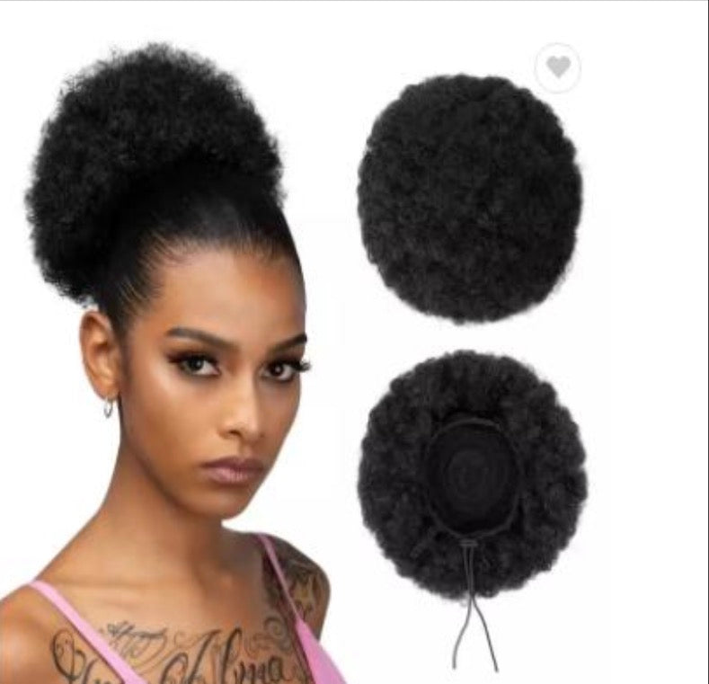 Afro Puff Drawstring Ponytail — Coily Texture (Vendor-C17)