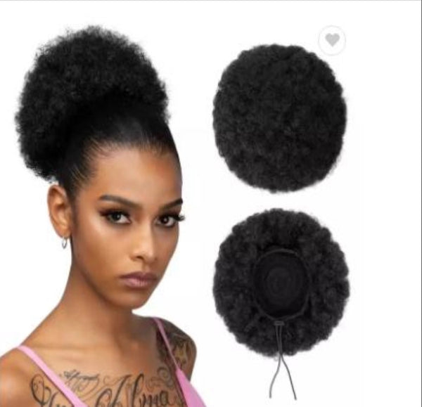 Afro Puff Drawstring Ponytail — Coily Texture (Vendor-C17)