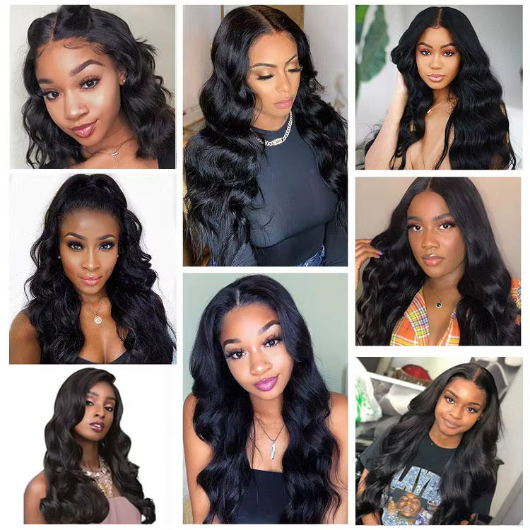 Body Wave Unprocessed Brazilian Virgin Human Hair Front Lace Wig