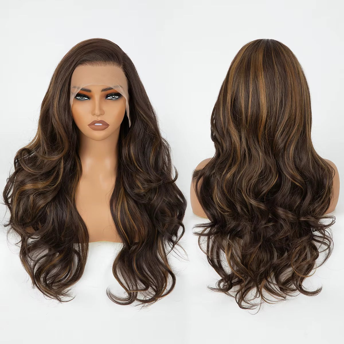 Chocolate Brown Body Wave Wig

13x4 • Free-Part • Glueless • Pre-Plucked • Synthetic Fiber