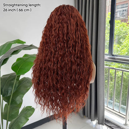 13x4 Premium Loose Wave Lace Front Wig Glueless • Pre-Plucked • Synthetic Fiber