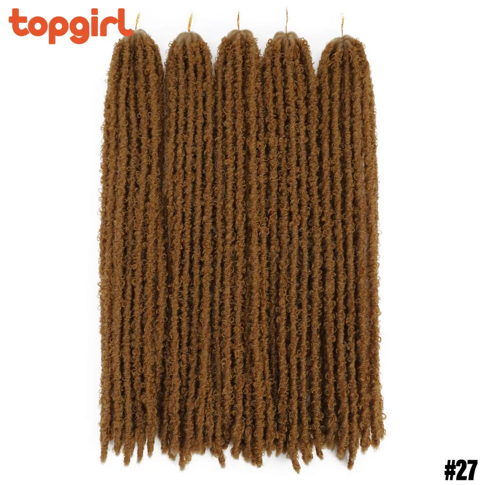 Ombre Natural Goddess Pre-Looped Faux Locs Crochet Braiding Hair for Woman Butterfly Locs Crochet Hair Extensions