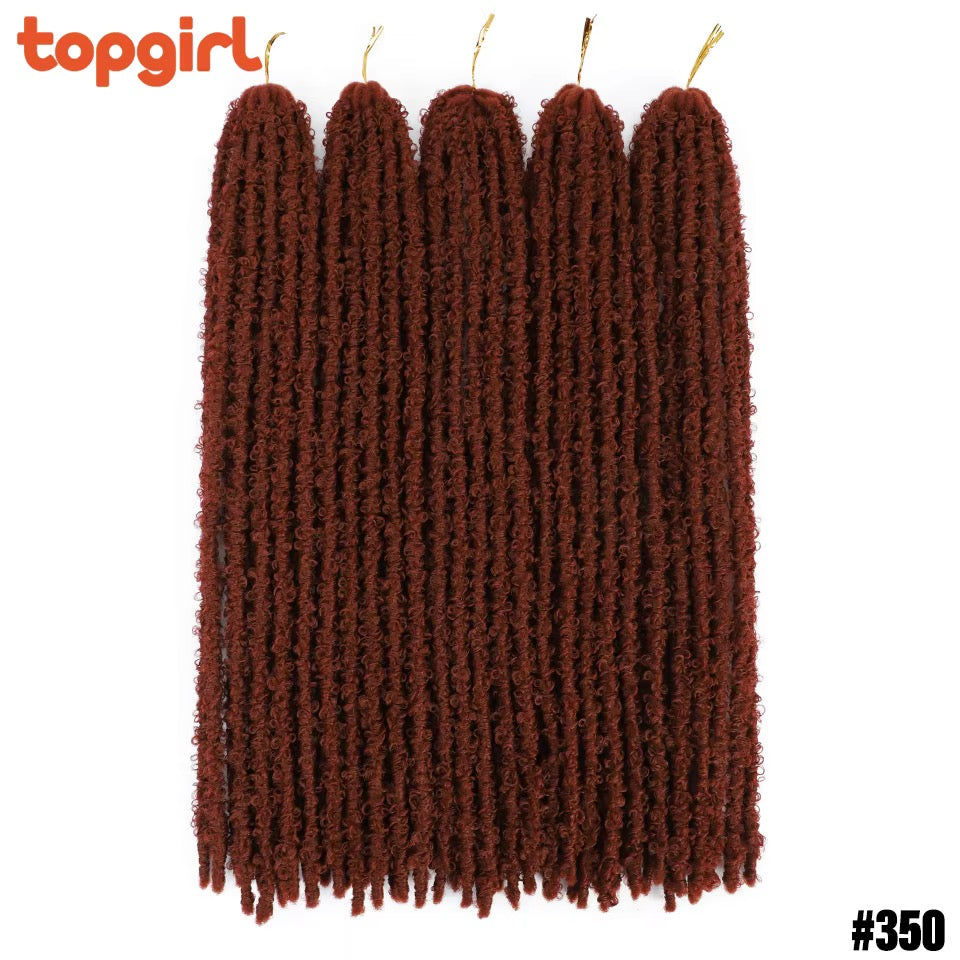 Ombre Natural Goddess Pre-Looped Faux Locs Crochet Braiding Hair for Woman Butterfly Locs Crochet Hair Extensions
