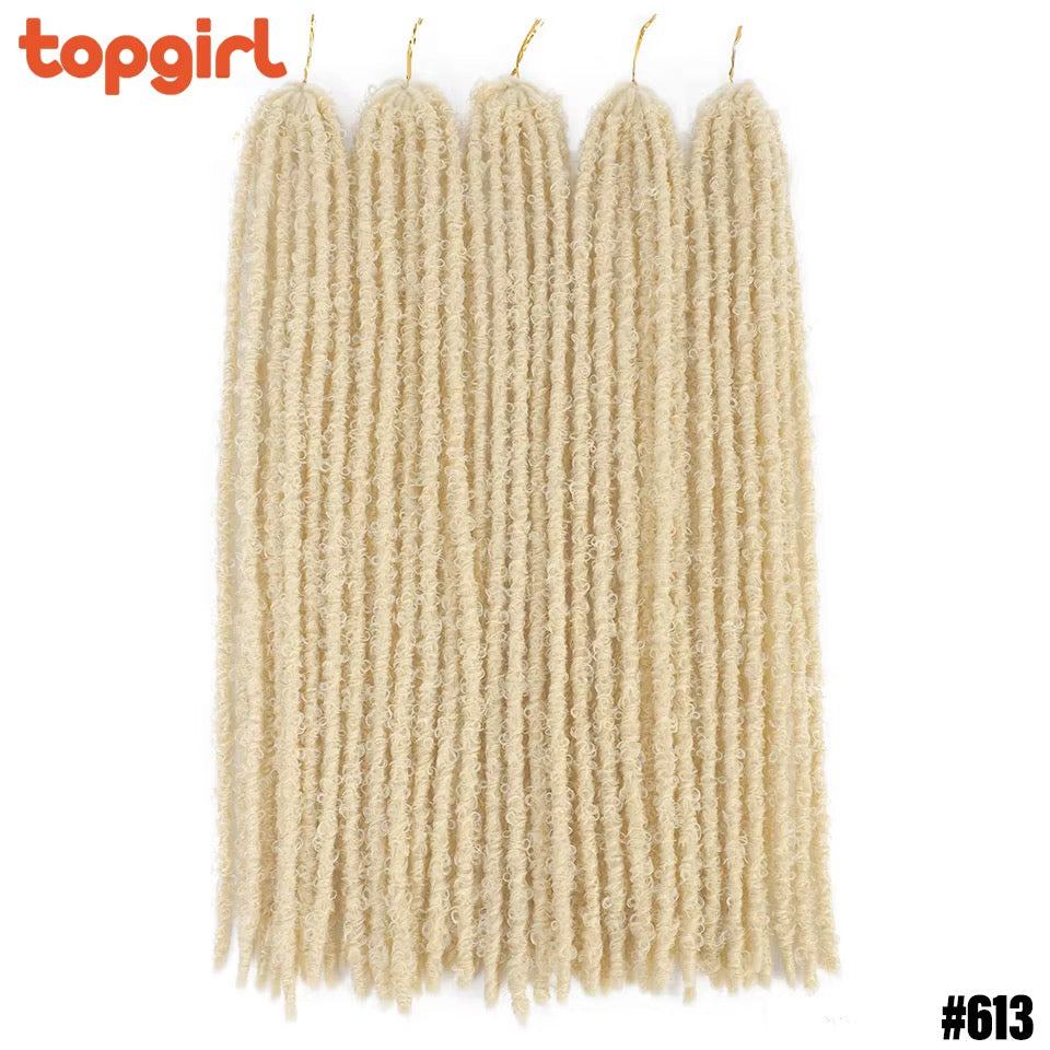Ombre Natural Goddess Pre-Looped Faux Locs Crochet Braiding Hair for Woman Butterfly Locs Crochet Hair Extensions