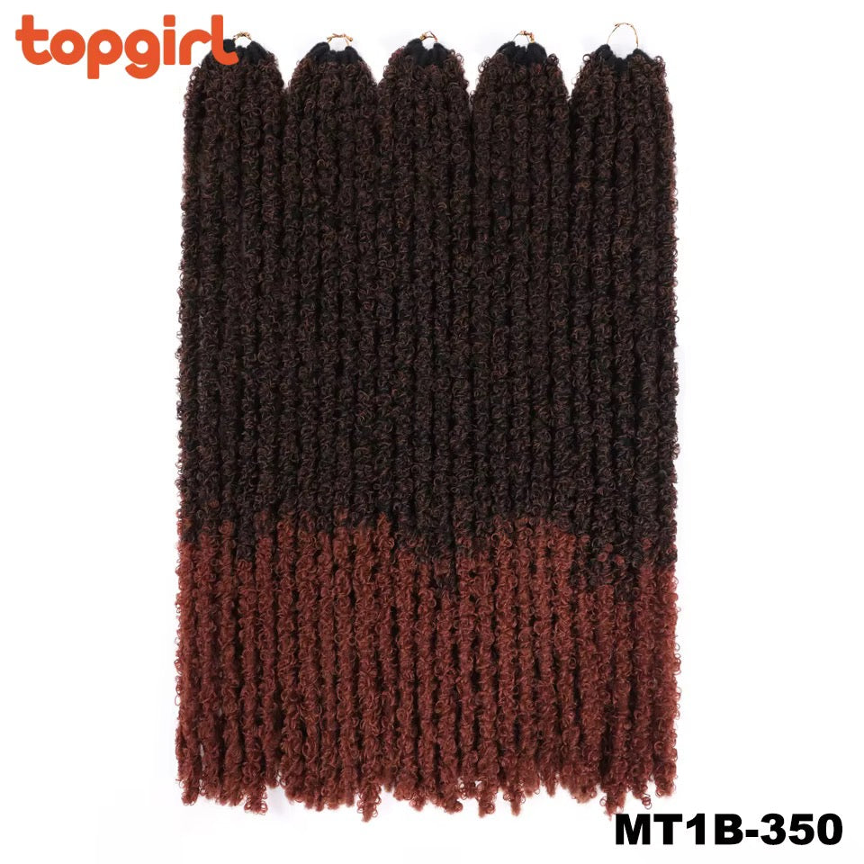 Ombre Natural Goddess Pre-Looped Faux Locs Crochet Braiding Hair for Woman Butterfly Locs Crochet Hair Extensions