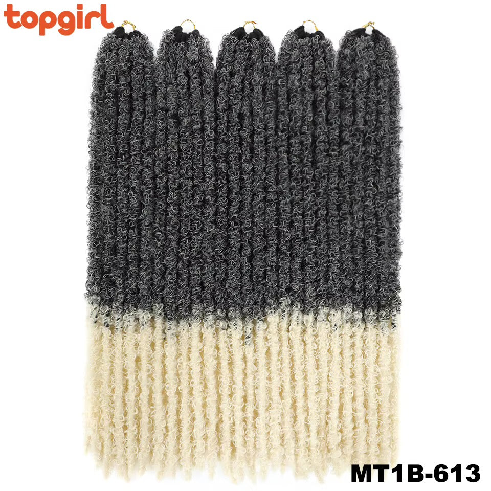 Ombre Natural Goddess Pre-Looped Faux Locs Crochet Braiding Hair for Woman Butterfly Locs Crochet Hair Extensions