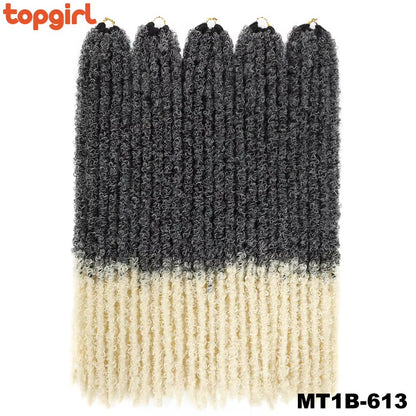 Ombre Natural Goddess Pre-Looped Faux Locs Crochet Braiding Hair for Woman Butterfly Locs Crochet Hair Extensions