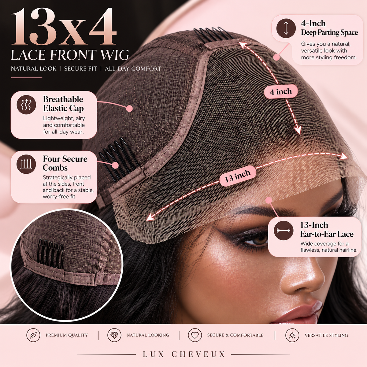 Blush Wave — 13x4 Glueless Lace Front Wig