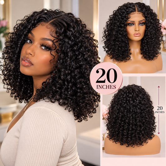 Short Afro Kinky Curly Synthetic HD Lace Front Wig