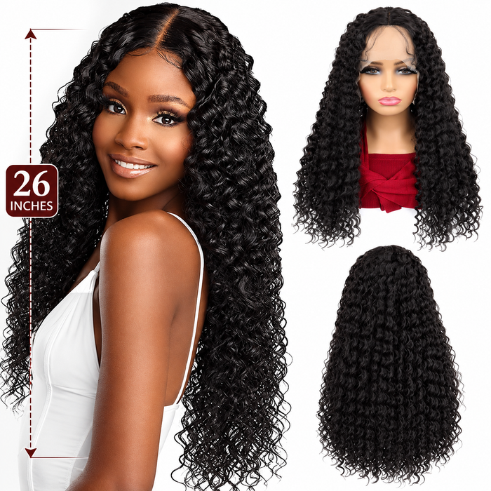 Sculpted Deep Wave — Glueless Lace Front Wig