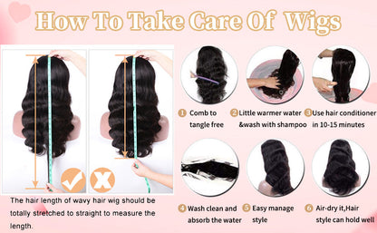 13x6 Deep Wave Lace Front Wigs Human Hair Pre Plucked 200% Density