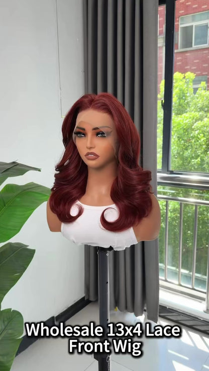 13x4 Super Wave Synthetic
Glueless Free Part Lace Front Wig Fiber Perruques Pre Plucked Hairline
